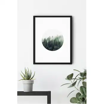 Yuvarlak Sisli Orman Poster Tablo