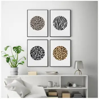 Zebra Derisi 4’lü Poster Tablo Seti