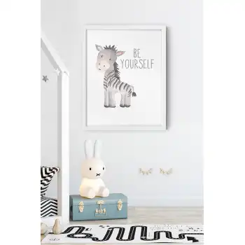 Zebra Desenli Çocuk Odası Poster Tablo