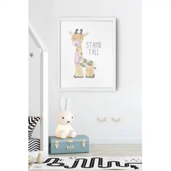 Zürafa Desenli Çocuk Odası Poster Tablo