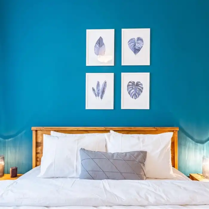 Blue Leaf 4’lü Poster Tablo Seti