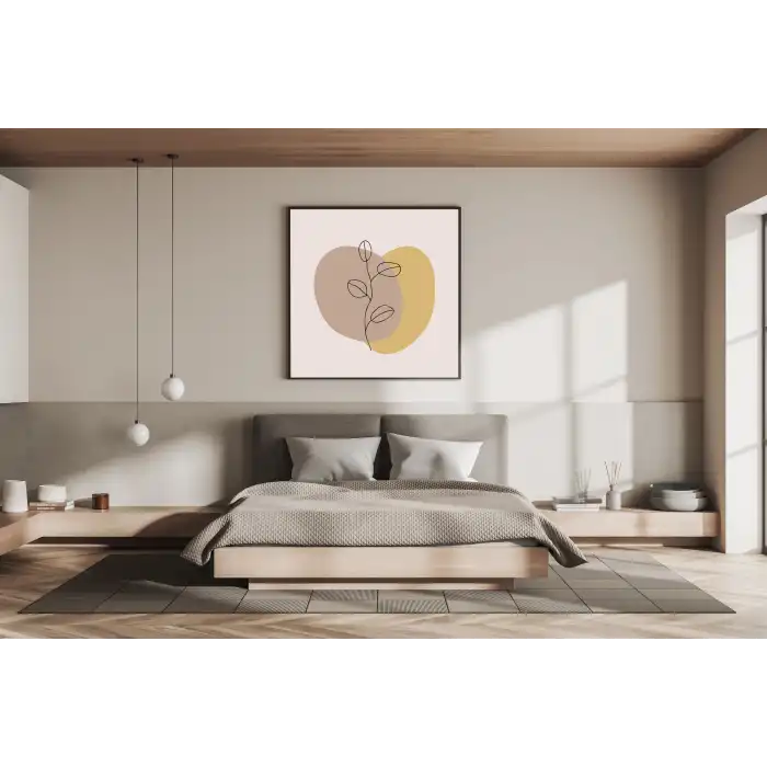 Achillea Metal Çerçeveli Kare Tablo 3