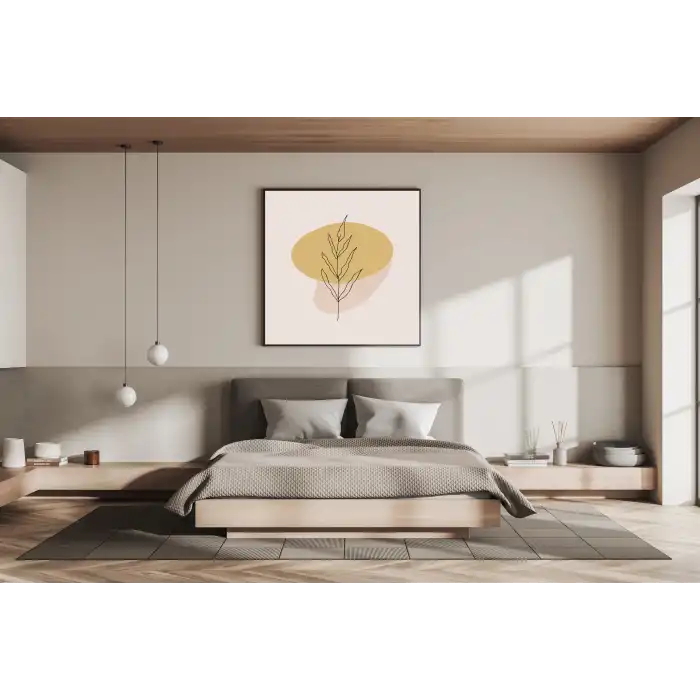 Achillea Metal Çerçeveli Kare Tablo