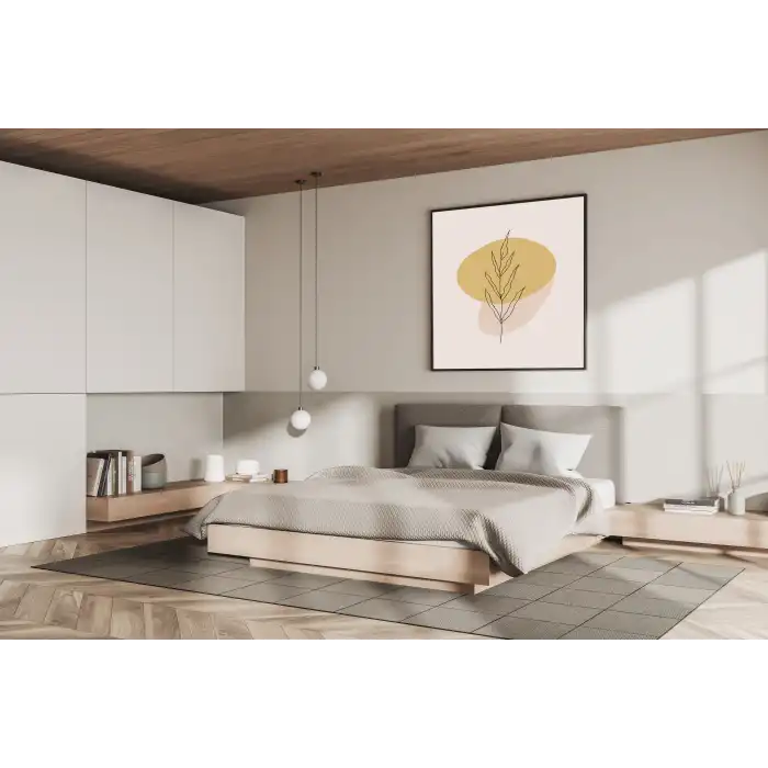 Achillea Metal Çerçeveli Kare Tablo