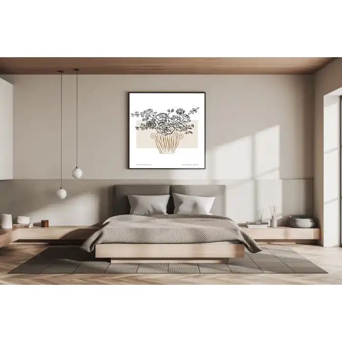 Art Bohome Metal Çerçeveli Kare Tablo no:2