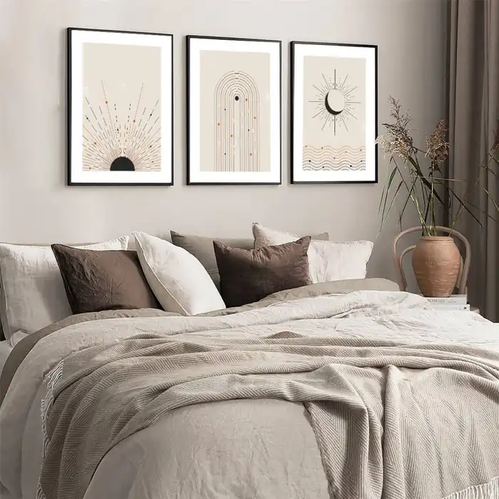 Ay ve Güneş 3’lü Poster Tablo Seti