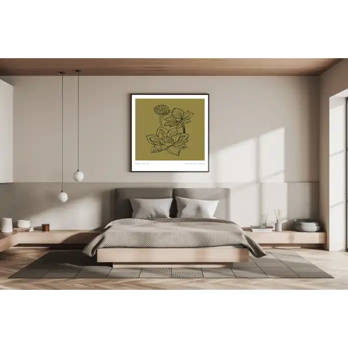 Botanical Poster Metal Çerçeveli Kare Tablo 2