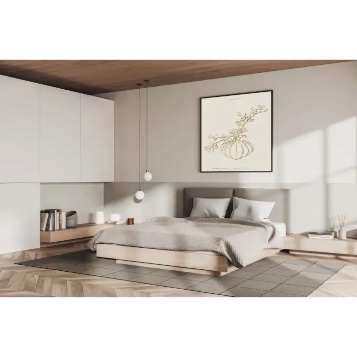 Botanical Poster Metal Çerçeveli Kare Tablo 3