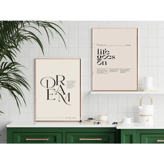 Dream Life Goes On 2’li Poster Tablo Seti