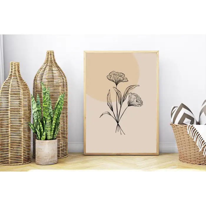 Floral Printab 3’lü Poster Tablo Seti