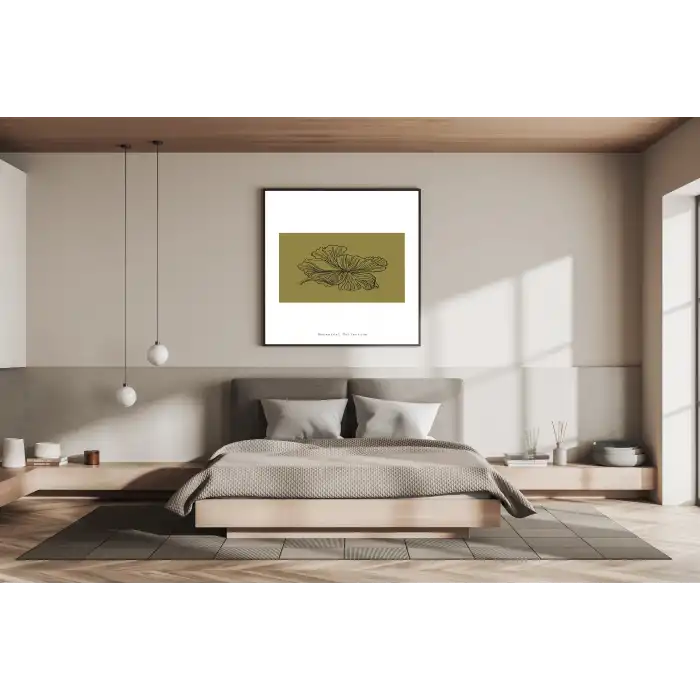 Botanical Poster Metal Çerçeveli Kare Tablo 1