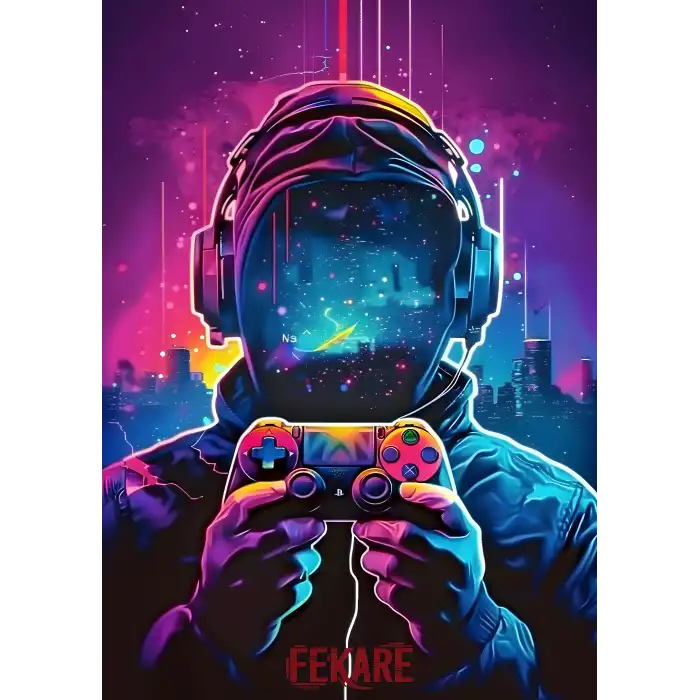 Kozmik Oyuncu Poster Tablo