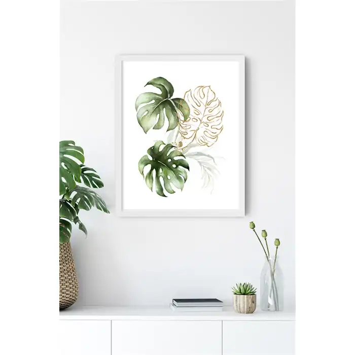 Monstera Leaf 3’lü Poster Tablo Seti