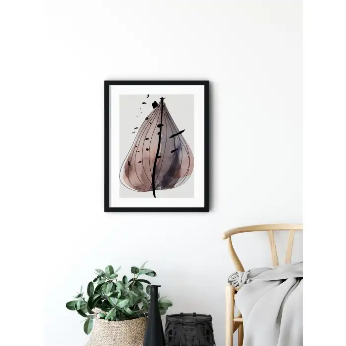 Purple Leaf 3’lü Poster Tablo Seti