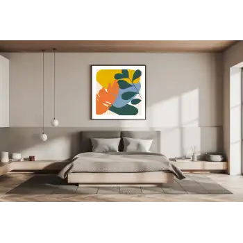 Arbus Bohos Metal Çerçeveli Kare Tablo no:1