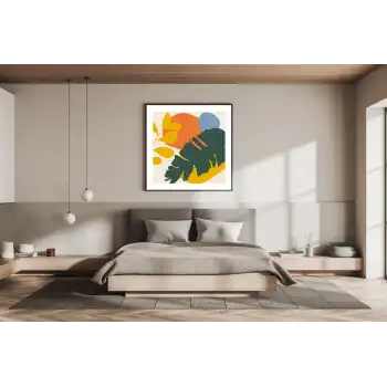 Arbus Bohos Metal Çerçeveli Kare Tablo no:2