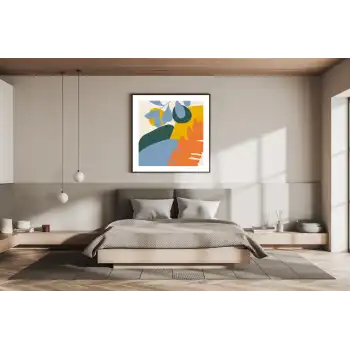 Arbus Bohos Metal Çerçeveli Kare Tablo no:3