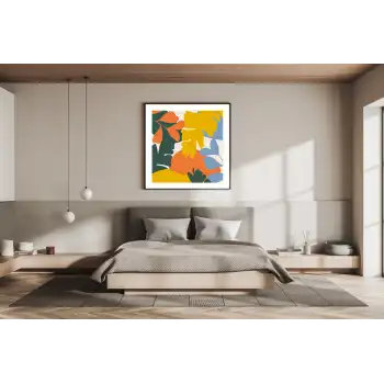 Arbus Bohos Metal Çerçeveli Kare Tablo no:4