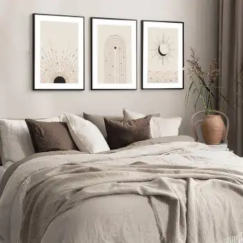 Ay ve Güneş 3’lü Poster Tablo Seti