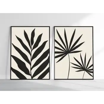 Black Plant 2’li Poster Tablo Seti