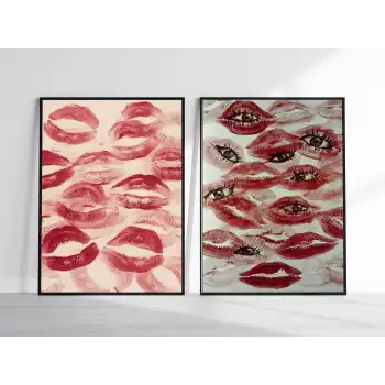 Lips 2’li Poster Tablo Seti