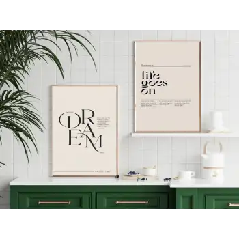 Dream Life Goes On 2’li Poster Tablo Seti