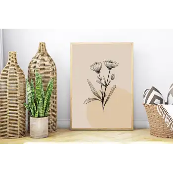 Floral Printab Poster Tablo No:3