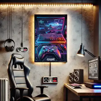 Futuristik Gamer Poster Tablo