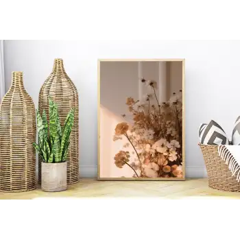 Çiçekli Fon Poster Tablo