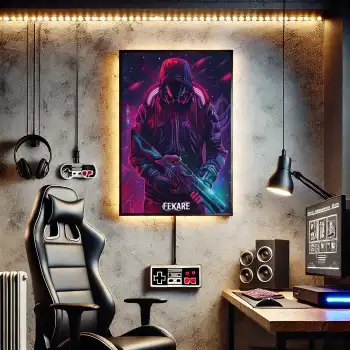 Savaşçı Gamer Poster Tablo