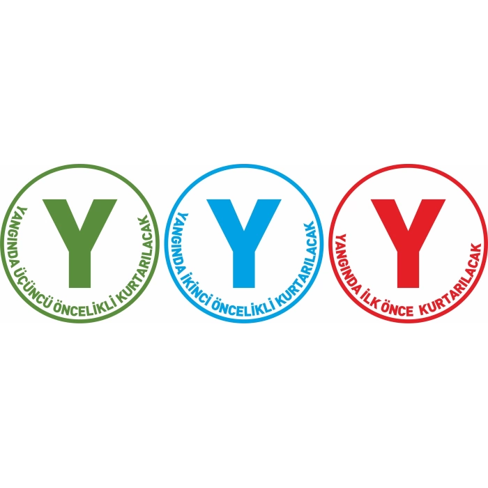 Yangında Kurtarılacaklar Etiketi