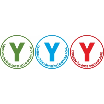 Yangında Kurtarılacaklar Etiketi