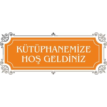 Kütüphanemize Hoş Geldiniz Kiriş Yazısı