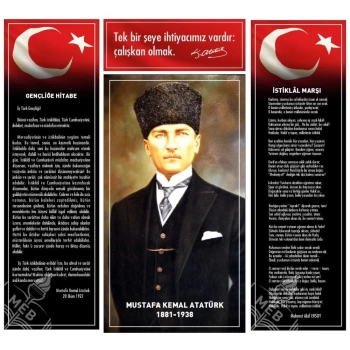 Atatürk Köşesi - 4 Parça Dikey
