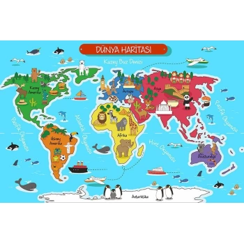 Dünya Haritası - İlkokullar İçin