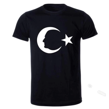 Atatürk Ay Yıldız Siyah Tişört