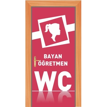 Bayan Öğretmen WC Kapı Giydirmesi -3