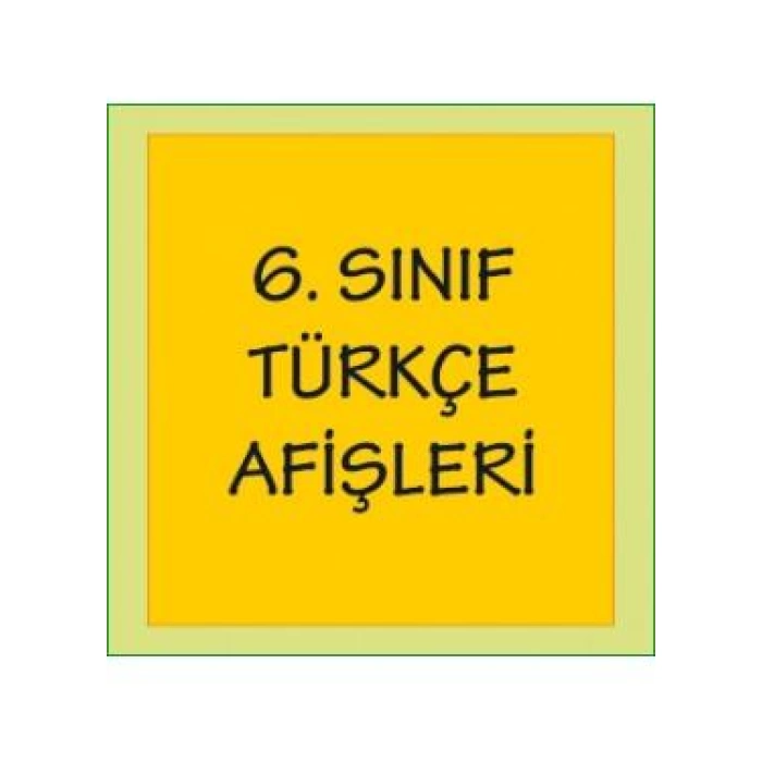 6. Sınıf Türkçe Afişleri
