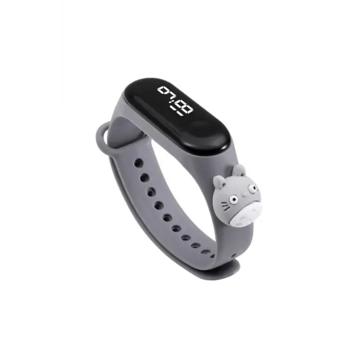 Dijital Dokunmatik Kol Saat Pembe Kız Çocuk Slikon Kordon Bileklik Su Geçirmez