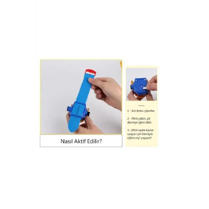 Hulk Karakterli Projeksiyon Resim Yansıtmalı Dijital Çocuk Kol Saati