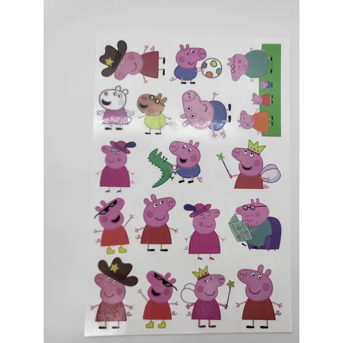 Kumik Peppa Pig, Peppa, George, Mummy, Daddy Geçici Dövme