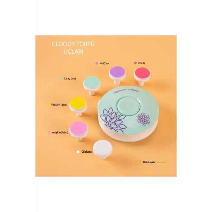 Yenidoğan Bebek Dönerli Pilli Tırnak Kesme Törpüleme Makinası Kırmızı