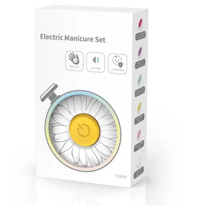 Bebek, çocuk ve yetişkin Dönerli Pilli Tırnak Kesme Törpüleme, manikür  Makinası 6 başlıklı