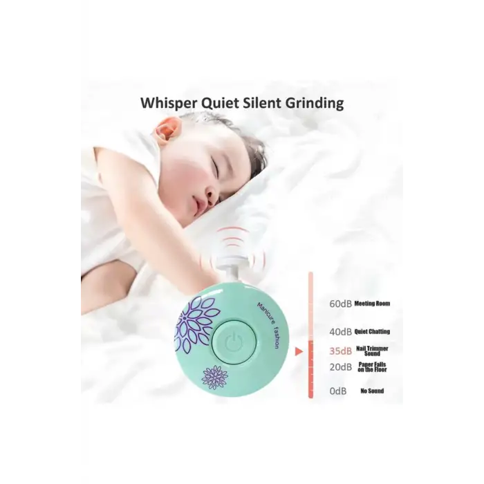 Yenidoğan, Bebek Ve Çocuklar Için Pilli Tırnak Törpüsü / Manikür Seti