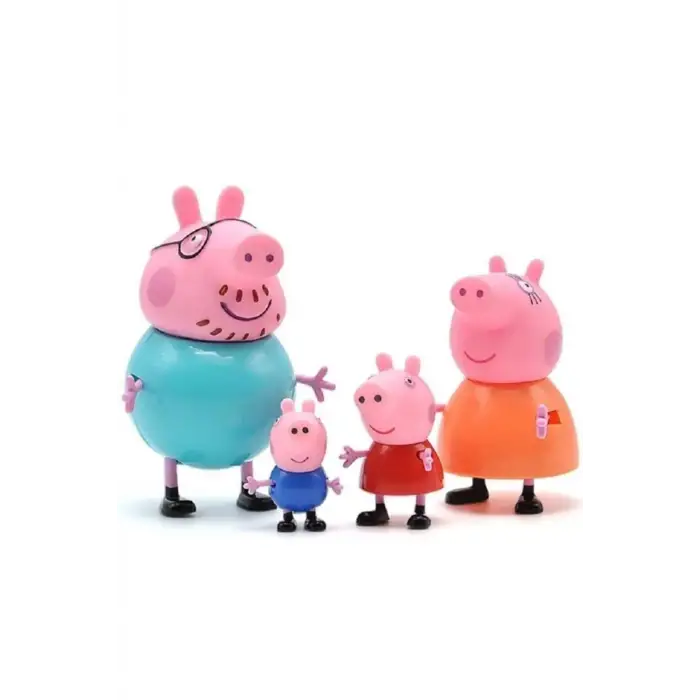 Kumik Peppa Pig Ailesi 4 Lü Figür Oyuncak