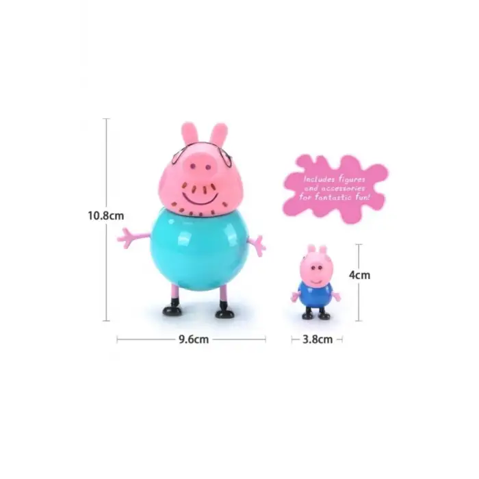 Kumik Peppa Pig Ailesi 4 Lü Figür Oyuncak