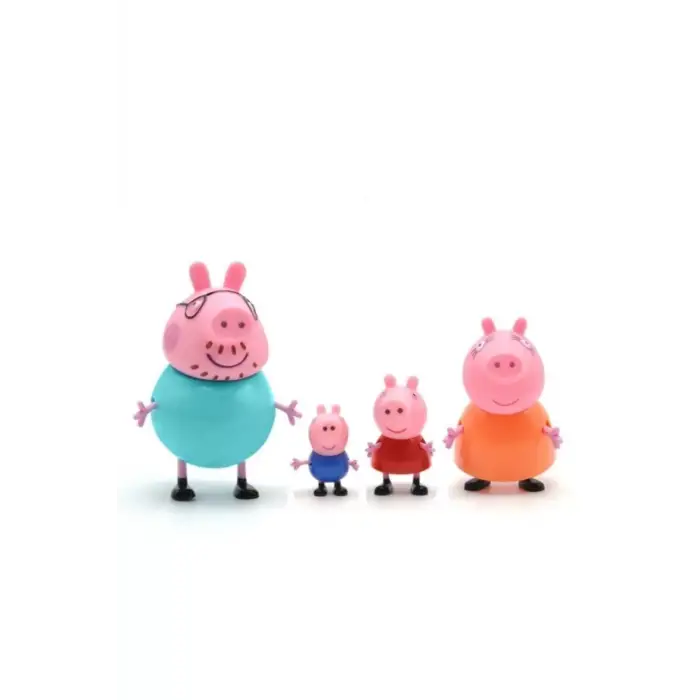 Kumik Peppa Pig Ailesi Peluş Çatal Kaşık Figür Setleri