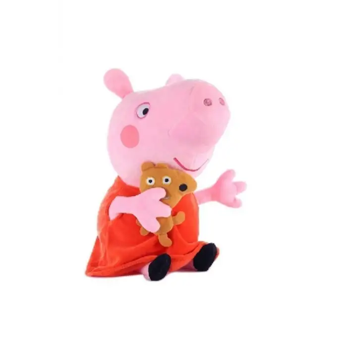 Peppa Pig Ailesi Çatal Kaşık Seti + Peppa Ve Kardeşi George 25 Cm 2li Peluş Oyuncak