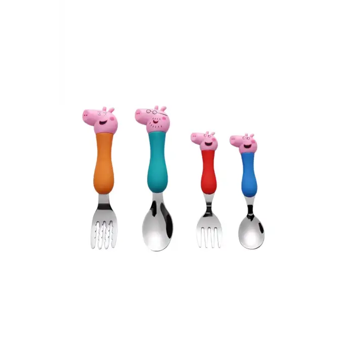 Peppa Pig Çatal Kaşık Seti 4 lü ve George 25 cm Peluş