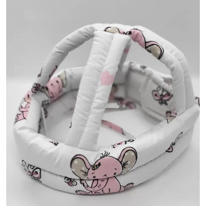 Bebek Kafa Koruma Güvenlik Başlığı Ayarlanabilir Emniyet Kaskı ( Beyaz )